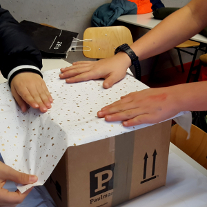 Fichte beim Weihnachtspäckchenkonvoi