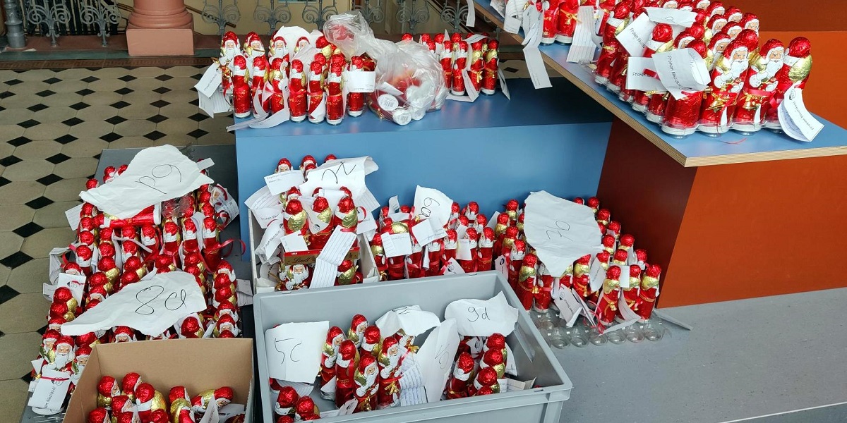 Schokoladennikoläuse zum Nikolaustag