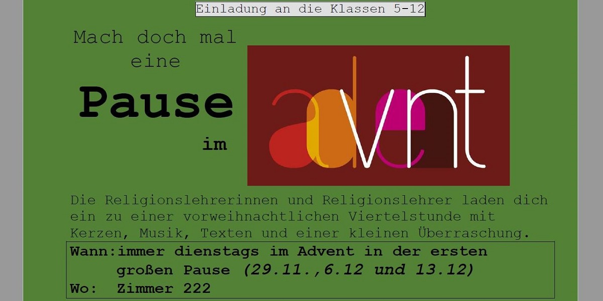 Pause im Advent