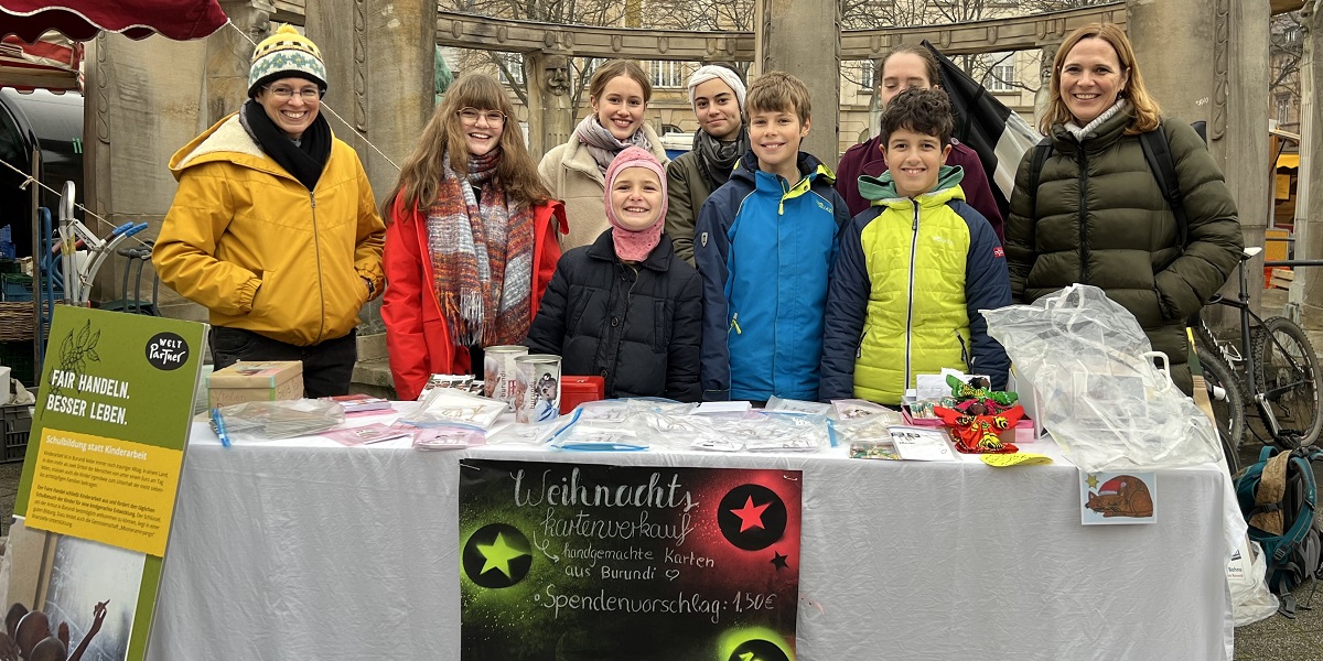 Verkauf von Weihnachtskarten aus Burundi
