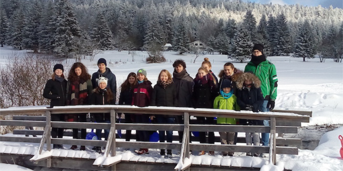 Redaktion der Schülerzeitung unterwegs